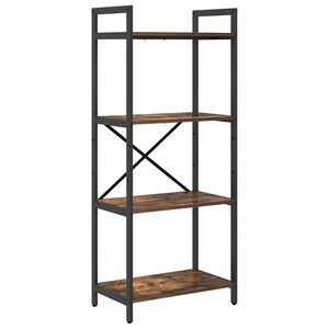 vidaXL P&oacute;łka na książki 4 poziom&oacute;w 56 x 34 x 133,5 cm Dąb wędzony