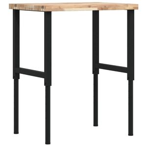 vidaXL Stolik roboczy, 80x60x(73-99,5)cm, prostokątny, drewno akacjowe