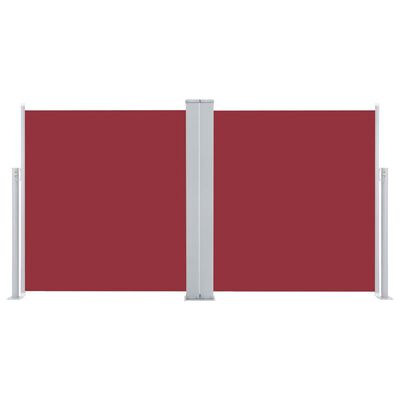 vidaXL Zwijana markiza boczna, czerwona, 120 x 600 cm