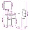 vidaXL Zestaw mebli łazienkowych z p&oacute;łką z drzwiami 4 pcs Stare drewno