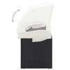 vidaXL Sofa ogrodowa z zadaszeniem, czarna, polirattanowa