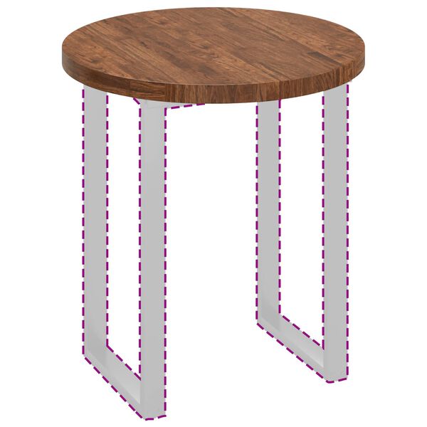 vidaXL Blat stołu Jasny Brąz &Oslash; 70 x 4 cm Dąb lite