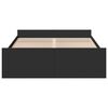 vidaXL Rama łóżka z szufladami, czarna, 140x190 cm