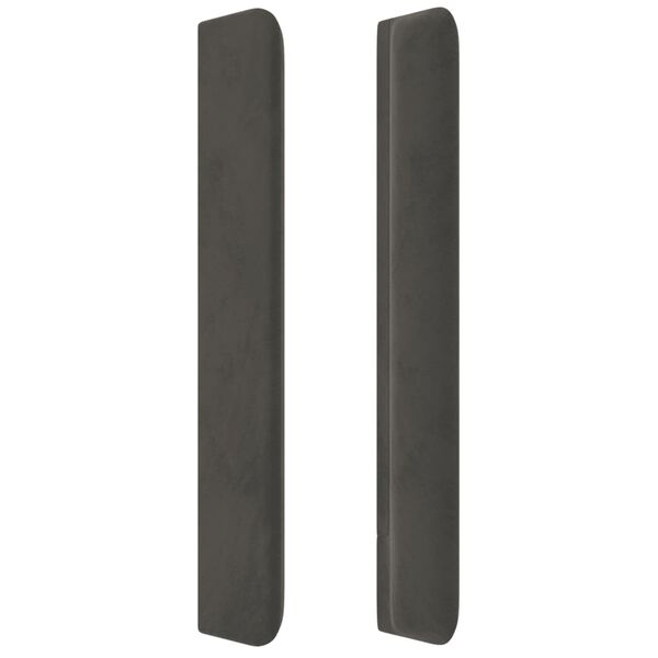 vidaXL Zagł&oacute;wek uszak, ciemnoszary, 183x16x118/128 cm, aksamit