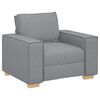 vidaXL Sofa 3 pcs Jasnoszary Tkanina lniana