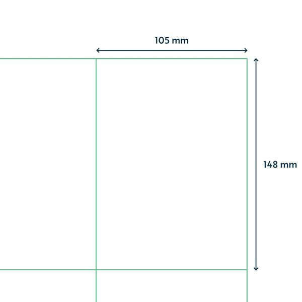 rillprint Etykiety samoprzylepne, 105x148 mm, 1000 arkuszy, białe