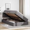 vidaXL Ł&oacute;żko z miejscem na przechowywanie i LED Szary 120 x 200 cm