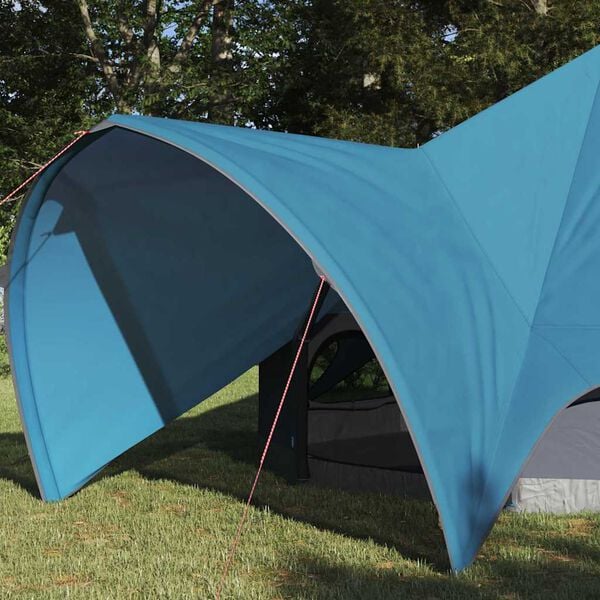 vidaXL Namiot Teepee z dachem Niebieski i szary 600 x 600 x 347 cm