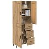 vidaXL Highboard 2 pcs Dąb rzemieślniczy Materiał drewnopochodny
