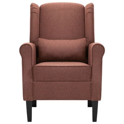vidaXL Fotel brązowy, tapicerowany tkaniną