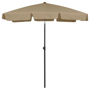 vidaXL Parasol plażowy, taupe, 180x120 cm