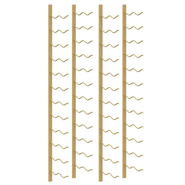 vidaXL Uchwyty ścienne na 24 butelki wina, 2 szt., złote, żelazne