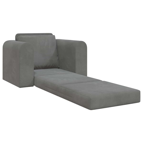vidaXL Sofa Bed Ciemnoszary 98 x 71 x 83 cm Aksamit
