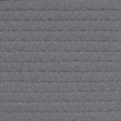 vidaXL Kosz do przechowywania, szaro-biały, Ø38x46 cm, bawełna