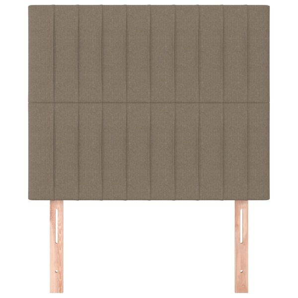 vidaXL Zagł&oacute;wek taupe 100x5x118/128 cm materiał