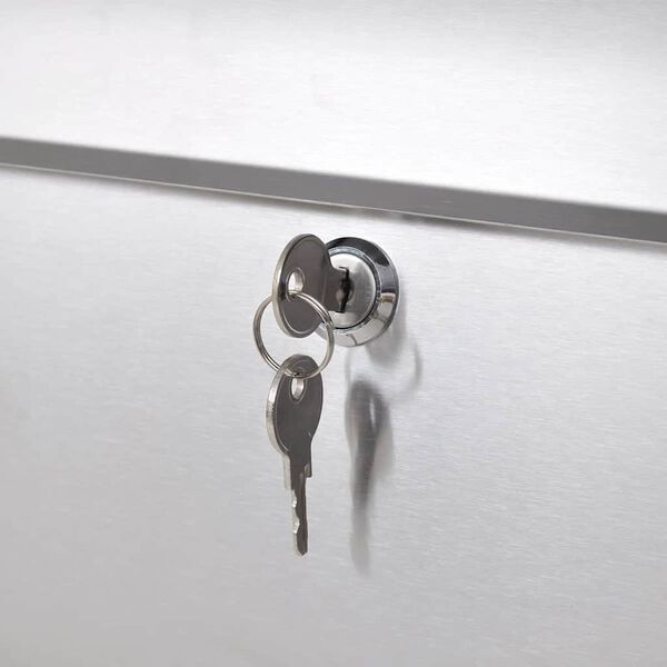 Podw&oacute;jna skrzynka na listy ze stali nierdzewnej na stojaku