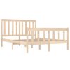 vidaXL Rama ł&oacute;żka, lite drewno sosnowe, 135x190 cm, podw&oacute;jna