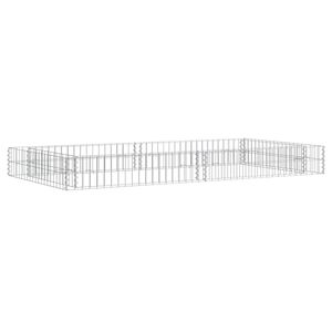 vidaXL Podwyższona donica gabionowa, galwanizowana stal, 200x100x20 cm