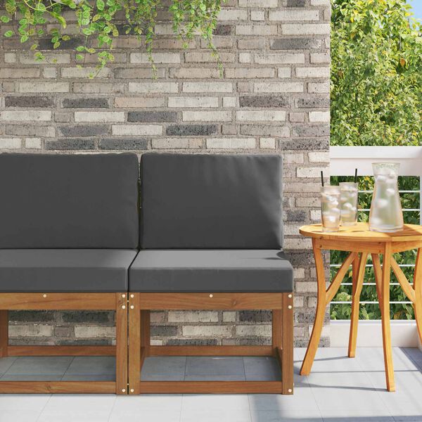 vidaXL Środkowa sofa ogrodowa Lite Drewno Akacji Naturalny