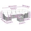 vidaXL Zestaw Sof na Ogr&oacute;d z poduszką 8 pcs Brązowy i biały Polirattan