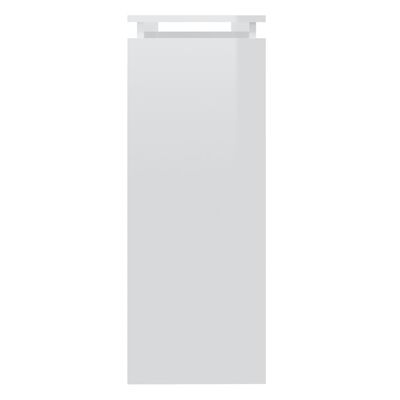 vidaXL Stolik konsolowy, biały, wysoki połysk, 102x30x80 cm, płyta