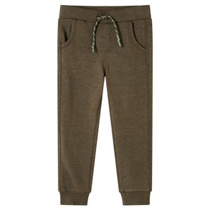 Dziecięce spodnie dresowe, melanż khaki, 92