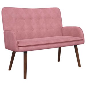 vidaXL Sofa dwuosobowa r&oacute;żowy 115 x 61 x 87 cm Welur