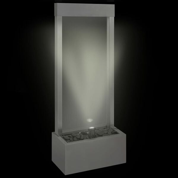 vidaXL Fontanna ogrodowa, srebrna, 39 x 22 x 108,5 cm, stal nierdzewna