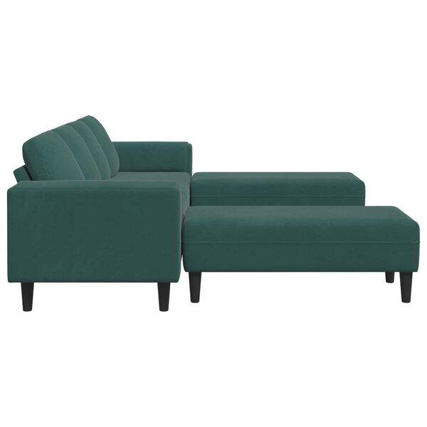 vidaXL Sofa do salonu 3 pcs Ciemna zieleń