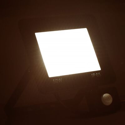 vidaXL Reflektor LED z czujnikiem, 50 W, ciepłe białe światło