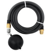 vidaXL Wąż ssący z mosiężnymi złączami, czarny, 1,1" 3 m, PVC