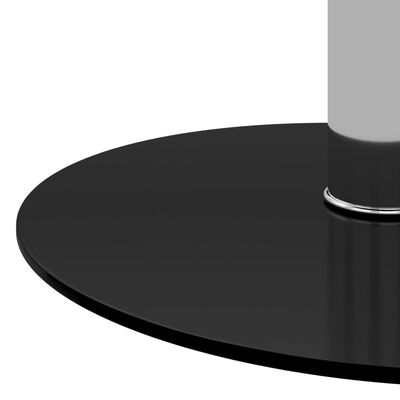 vidaXL Stolik kawowy, czarny, 40 cm, szkło hartowane