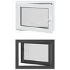 vidaXL Okno piwniczne RISOR 80 x 60 cm PVC i szkło antracytowy