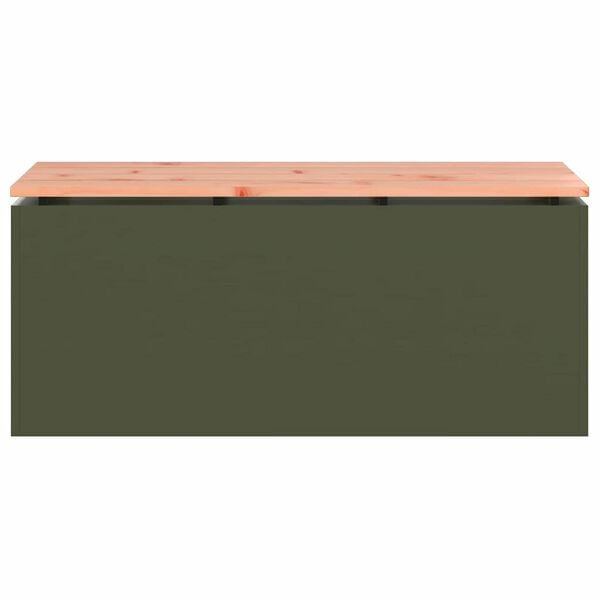 vidaXL Ławka ogrodowa oliwkowy 100 x 40 x 43 cm Stal