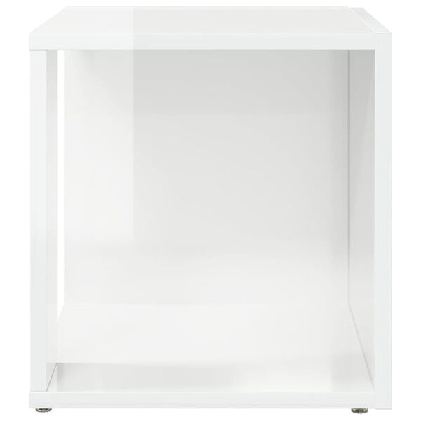 vidaXL Stolik boczny, biel z połyskiem, 33x33x34,5 cm