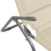 vidaXL Składne leżaki 2 szt., kremowe, tkanina Textilene i stal