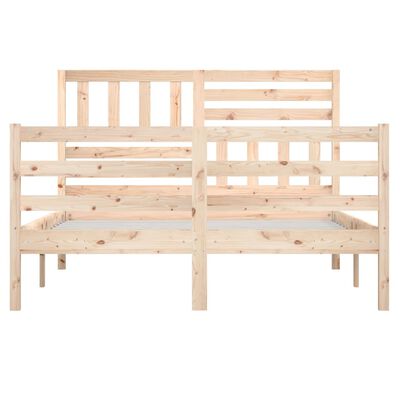vidaXL Rama łóżka, lite drewno, 120x200 cm (810425+814134)