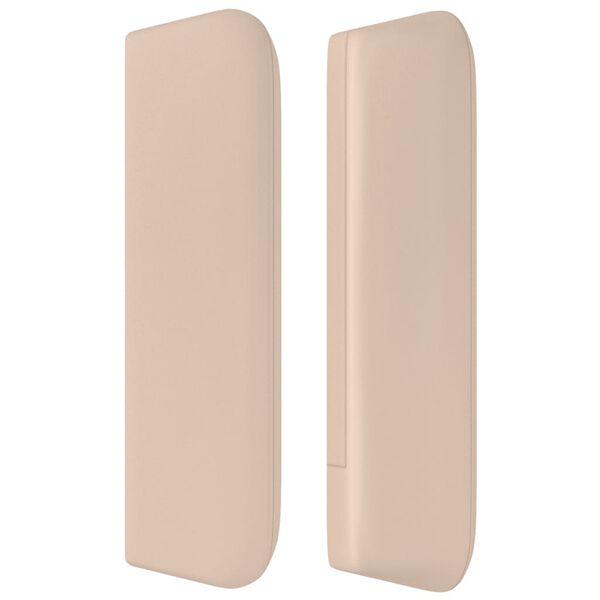 vidaXL Zagł&oacute;wek uszak, cappuccino, 183x16x78/88 cm, sztuczna sk&oacute;ra