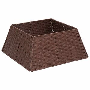 vidaXL Kołnierz do Choinki Kwadrat Ciemny brąz 50 x 50 x 25 cm