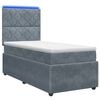 vidaXL Ł&oacute;żko z box spring LED z materacem ciemnoszary 80 x 200 cm