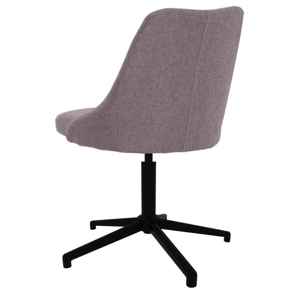 vidaXL Obrotowe krzesło stołowe, kolor taupe, obite tkaniną