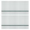 vidaXL Słupek ogrodzeniowy. 44 pcs Zielony 120 cm Stal