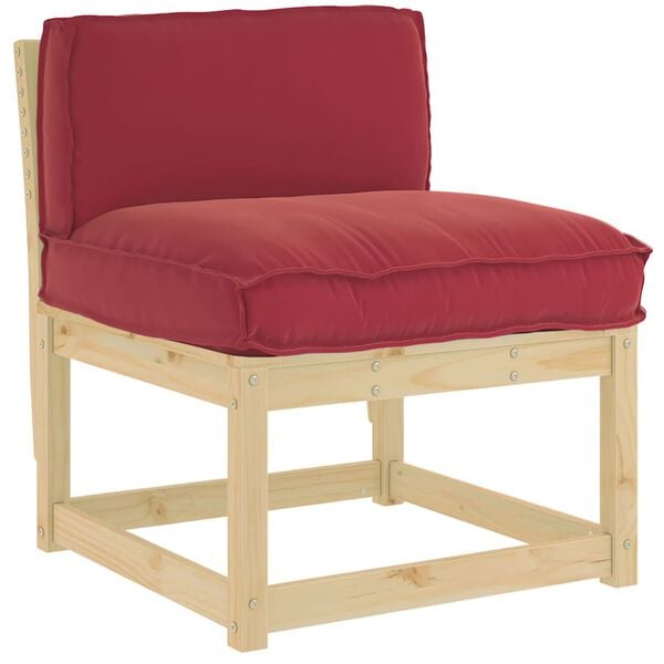 vidaXL Poduszka na oparcie z palet Czerwone wino 80 x 40 x 12 cm