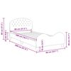 vidaXL Ł&oacute;żko Dziecięce z Ramą i Zagł&oacute;wkiem R&oacute;żowy 80 x 200 cm Aksamit