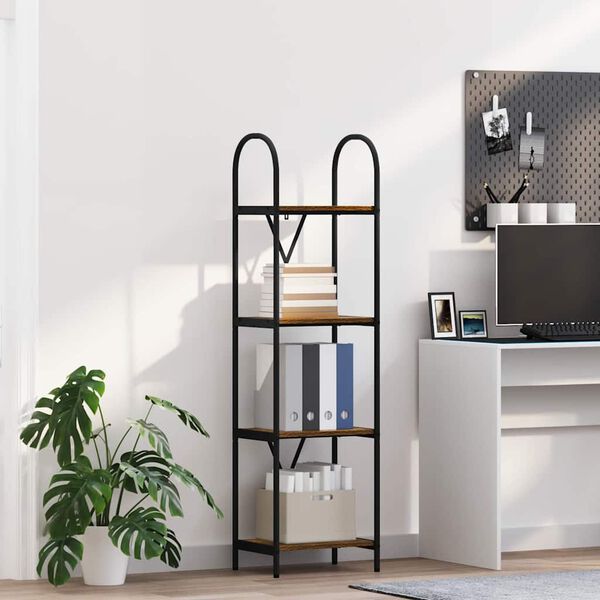 vidaXL P&oacute;łka na książki Dąb wędzony 40 x 30 x 146 cm