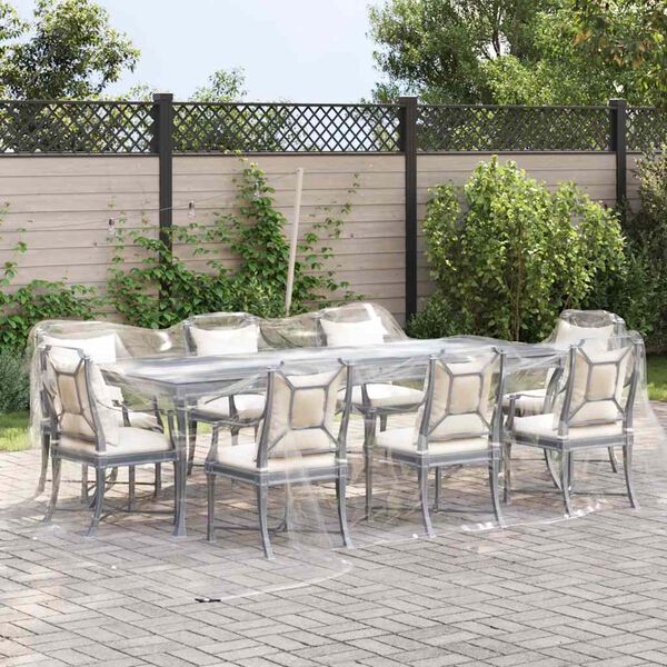 vidaXL Przezroczysta plandeka z oczkami 4x6 m PVC