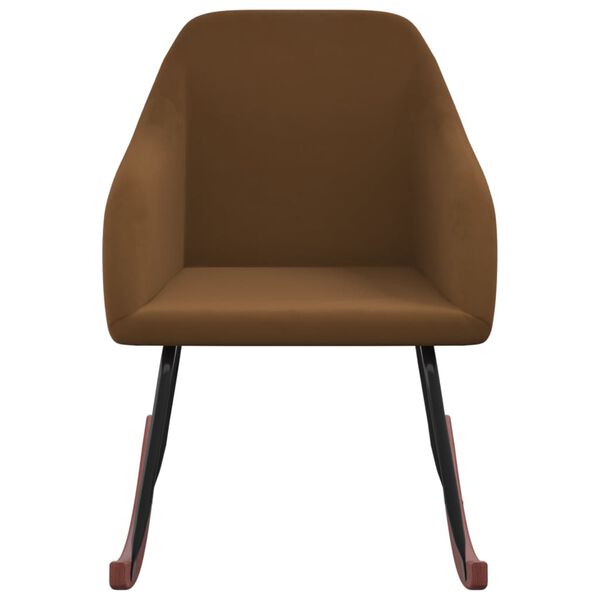 vidaXL Fotel bujany, brązowy, tapicerowany aksamitem