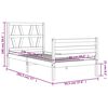 vidaXL Rama ł&oacute;żka z wezgłowiem, lite drewno