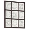 vidaXL Ręcznie rzeźbiony panel ścienny, MDF, 60x60x1,5 cm, brąz i biel