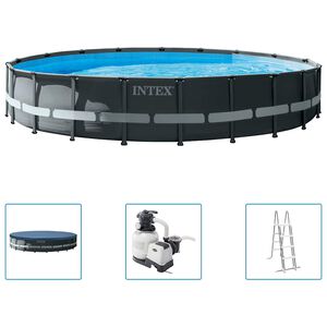 Intex Okrągły basen ze stelażem i akcesoriami Ultra XTR, 610x122 cm